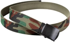 34" Camo Kids Web Belt Cotton Tactical Woodland Camouflage Army Military Skater - Picture 1 of 1