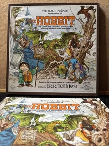 The Hobbit Rankin/Bass Soundtrack 2 Record Set LP Book Poster Transfers Complete - Picture 1 of 16
