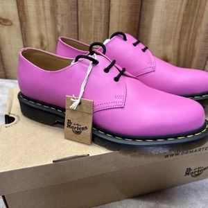 Dr Martens Leather Lace Up Oxford Shoes Thrift Pink Mens Size 12 New Without Box - Picture 1 of 9