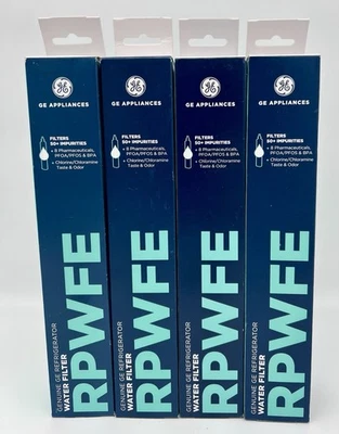 4 x Genuine GE RPWFE Refrigerator Water Filter w/Chip Sealed - Image 1 of 2