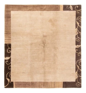 Morgenland Nepal Teppich - Royal quadratisch  - 204 x 198 cm - beige - Bild 1 von 6