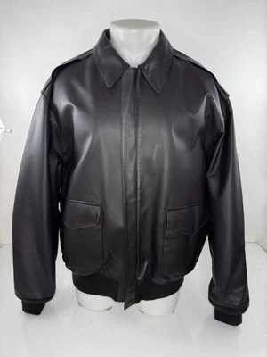 AIR FORCE AIRBORNE LEATHERS - XL TALL Bomber Flight Pilot Jacket - EXCELLENT - Image 1 of 4