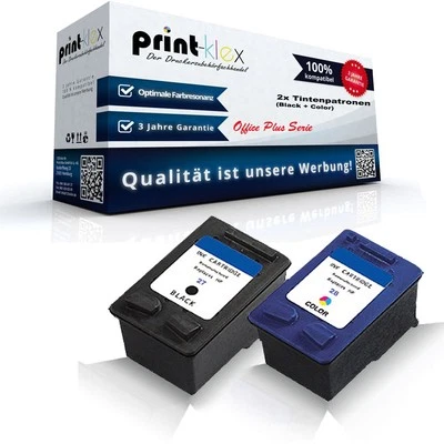 2 cartucce inchiostro alternative per stampante HP 27+28 cartucce XL-Office Plus serie - Immagine 1 di 4