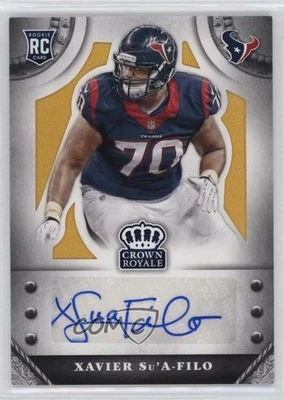 2014 Panini Crown Royale Rookie Signatures Gold /49 Xavier Su'A-Filo Auto RC - Image 1 of 2