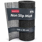 Black Anti Slip Mat Roll 150x30cm | Grip Matting Matt Drawer Liner Multi Purpose