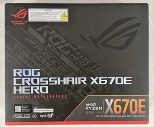 ASUS ROG CROSSHAIR X670E HERO AM5 AMD RYZEN 7000-9000 ATX GAMING MOTHERBOARD - Bild 1 von 12