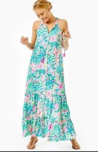 Vestido Lilly Pulitzer Luliana Maxi One para mujer talla XL uno en melón - Imagen 1 de 5