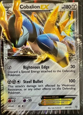 Cobalion EX 93/135 Holo Rare Pokemon Plasma-Storm 2012 PLS NM Vintage English - Bild 1 von 2