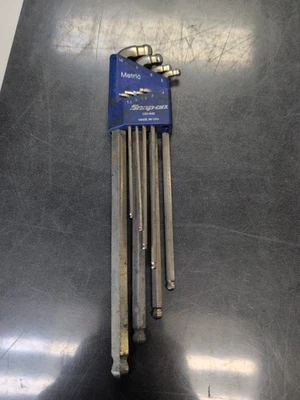 Snap-on DBHM9 Metric Long Ball End Hex Key Wrench Set 8pc Made in USA - Image 1 of 4