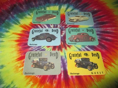 6-GRATEFUL DEAD BACKSTAGE PASS STEAL YOUR FACE CLASSIC HOT ROD CARS MIXED LOT-NR - Image 1 of 2