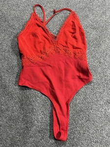 NBD X Naven Bodysuit Red Lace Zip Adjustable Straps XXS - Picture 1 of 5