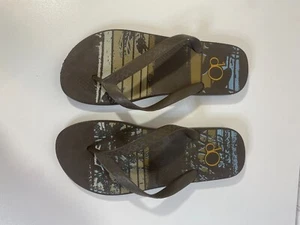 Op Womens Shoes Summer Flip Flops Sandals Flat Brown Size 9 - 10 - Picture 1 of 8