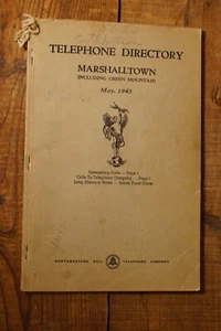 1943 Marshalltown Iowa Klingelanlage Telefonbuch Buch - Bild 1 von 1