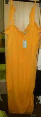 Matthew Williamson Vestido de Verano Naranja Playa Cubrir Talla Grande Fue £ 40 Foto 1 de 4