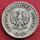 Poland 1949 Copper-Nickel 1 Zloty. Uncommon Type.. Y# 45