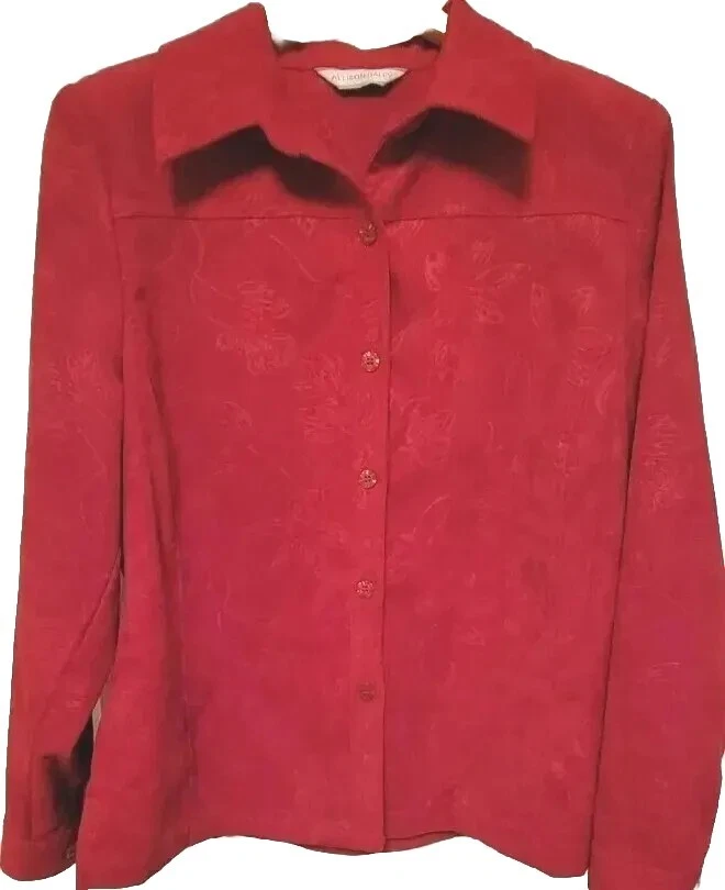 Allison Daley Women's Red Jacket Button Up Lightweight Size L? - Image 1 of 4