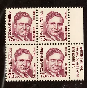 Scott 2192 75¢ Wendell Willkie Dull Gum MNH Free shipping in USA! - Picture 1 of 1