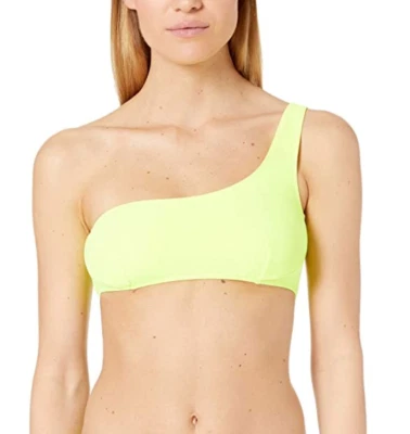 Stella McCartney L7058 Women's Yellow 90s One Shoulder Bikini Top Size Large - Image 1 of 3