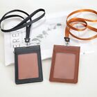 PU Leather Card Holder Portable ID Cards Holder Lanyard Bus Card Case  Student