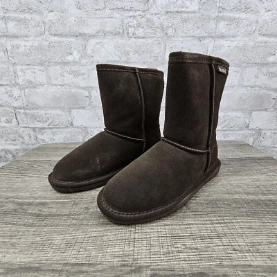 Bearpaw Winter Boots Youth Size 2 Chocolate Emma Suede Wool Blend - Image 1 of 4