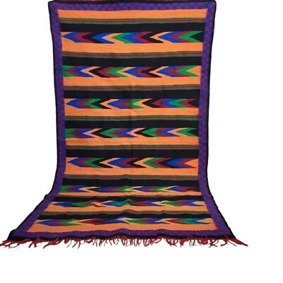 Tapete marroquino feito à mão marrom floral tapete geométrico azul vermelho bege tapete vintage - Imagem 1 de 4