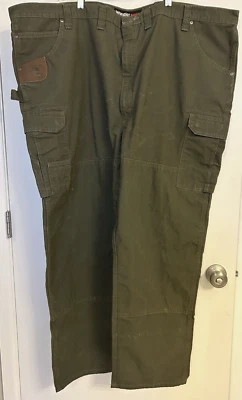 Calça carpinteiro masculina Wrangler Riggs Workwear lona carga 52x32 (medida 54x32) - Imagem 1 de 4