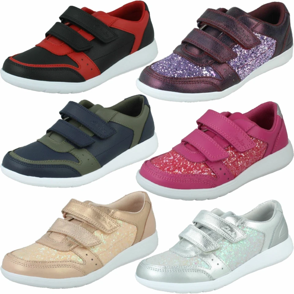 Unisex Kinder Clarks Freizeit Turnschuhe Scape Spirit