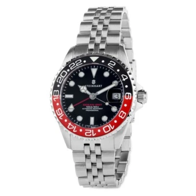 Steinhart Ocean 39 GMT.2 BLACK-RED Ceramic Diver Watch Men's WR300 103-1154 - Image 1 of 4