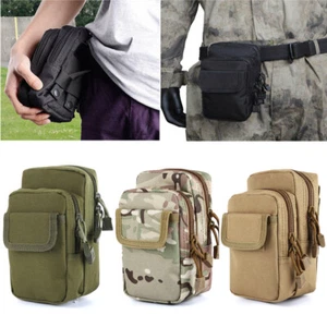 Tactical Molle Fanny Waist Pack Belt Pouch Bag Cell Phone Pocket Bag Backpack - Picture 1 of 20