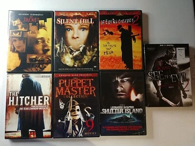 Horror DVD Lot Of 7.  Puppet Master, Shutter Island, Silent Hill, Etc Foto 1 de 2