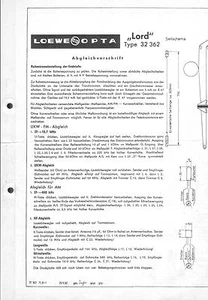 Manuale di servizio originale Loewe per Lord 32362 - Foto 1 di 1