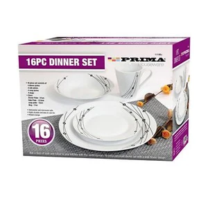 16PC DINNER SET BOWL PORCELAIN CUP GIFT KITCHEN DESSERT SOUP PLATE MUG FLORAL - Picture 1 of 1