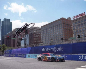 AUTOGRAPHED 2024 Martin Truex Jr. #19 Bass Pro Shops Patriotic CHICAGO STREET RA - Picture 1 of 1