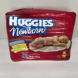 Vintage Huggies Newborn Diapers 2004 Winnie the Pooh 24 ct New - Picture 1 of 7