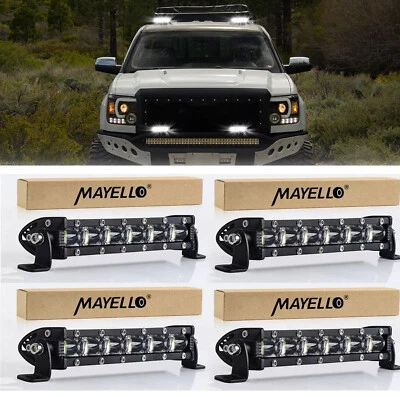 MAYELLO 4x 7Inch 20000W LED Work Light Bar Flood Spot Pods Offroad Fog Driving ATV Truck