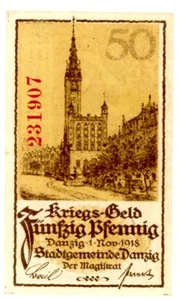 Danzig … P-9 … 50 Pfennig …  1918 … Gem*UNC*. - Picture 1 of 1