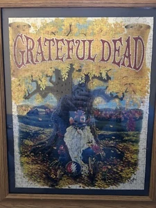 GDM GDP Grateful Dead FATHER TIME OAK TREE Framed Signed Puzzle 24x19 - Picture 1 of 4
