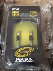 10-ESOTERIC AUDIO PREMIUM EFV5 SERIES F-PIN VIDEO INTERCONNECT COAX CABLE TV - Picture 1 of 3