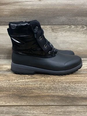 Botas al tobillo Sperry Maritime Repel STS86687 negras con encaje/crebilla para mujer talla 11”. Foto 1 de 4