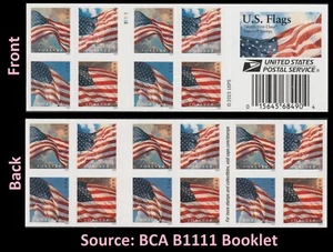 US 5887-5890 5890b Flag F booklet 20 BCA B1111 MNH 2024 - Picture 1 of 3