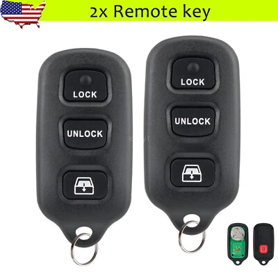 2 Car Key Fob For Toyota 4Runner Sequoia 2001 2002 2003 2004 2005 2006 2007 2008 - Image 1 of 4