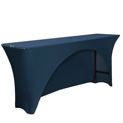 Your Chair Covers - Spandex Classroom (18" W) Open Back Rectangular Table Cover - Image 1 of 4