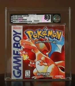 Pokemon Red Sandshrew VGA 80 Factory Sealed Video Game WATA Nintendo Game Boy - Picture 1 of 6