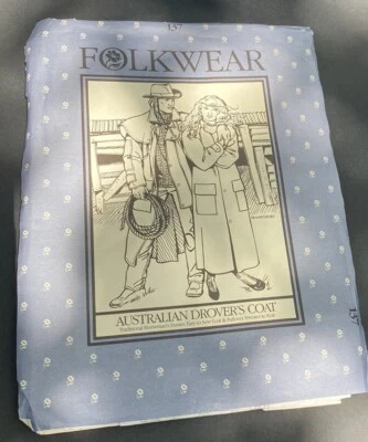 PATRÓN ROPA POPULAR #137 ABRIGO DE DROVER AUSTRALIANO TALLA PARA HOMBRE Y MUJER Foto 1 de 3