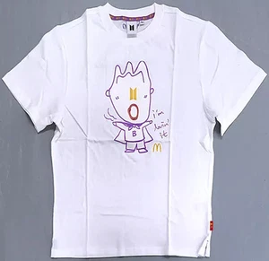 ROPA RM BTS/BANGTAN NIÑOS SAUCY CAMISETA BLANCA TALLA L BTS MCDONALD'S 2ª EDICIÓN - Imagen 1 de 2