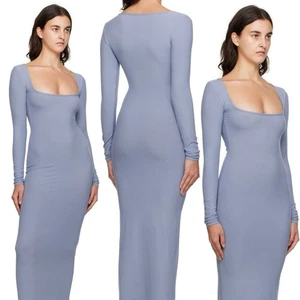 SKIMS $ 100 weiches Lounge Langarm Maxikleid Größe Medium - Bild 1 von 7