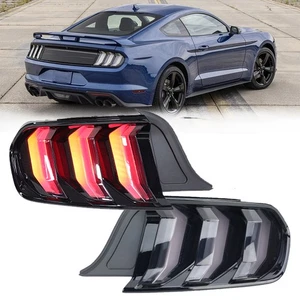 Smoked LED Tail Light For Ford Mustang 2015-2022 2023 Rear Brake Lamp Left+Right - Imagen 1 de 16