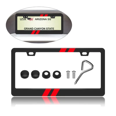 for Dodge Accessory Black Color Car Pickup License Plate Tag Frame Metal Cover Foto 1 de 4