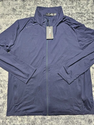 Chaqueta de golf Ralph Lauren RLX para hombre XL azul marino cremallera completa cremallera trasera bolsillo tecnológico   Foto 1 de 4
