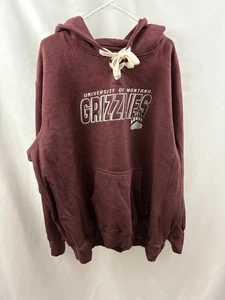 Vintage University Of Montana Grizzles Maroon Hoodie Size 3XL - Bild 1 von 10